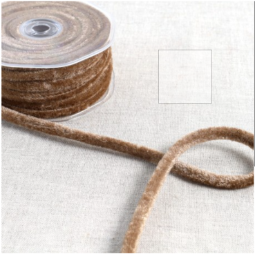 Samtkordel 8 mm pro Meter beige