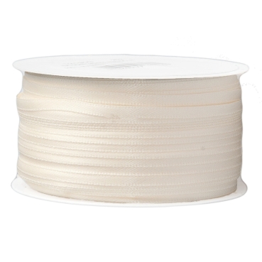 Doppelsatinband pro Meter 3 mm breit creme