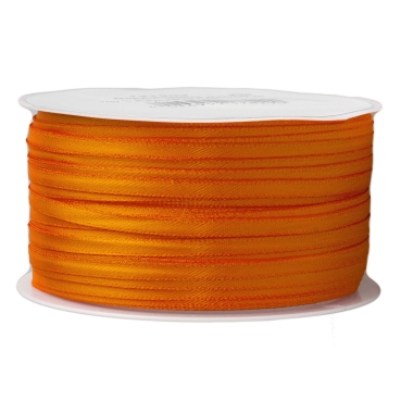 Doppelsatinband pro Meter 3 mm breit orange