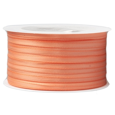 Doppelsatinband pro Meter 3 mm breit apricot