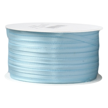 Doppelsatinband pro Meter 3 mm breit hellblau