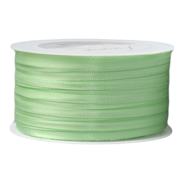 Doppelsatinband pro Meter 3 mm breit pastellgrün