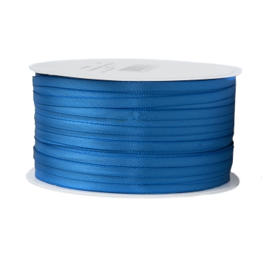 Doppelsatinband pro Meter 3 mm breit blau