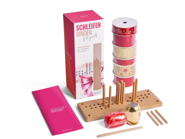 Kreativpackung Schleifenfix inkl. Rosenfix Set Weihnachten rot gold