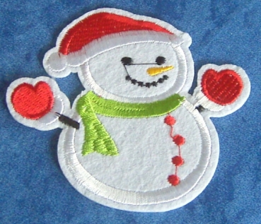 Applikation Schneemann 9 x 9 cm