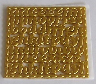 Wachs Schriften Buchstaben klein