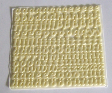 Wachs Schriften Buchstaben klein