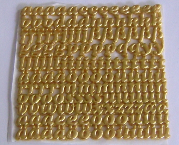 Wachs Schriften Buchstaben klein