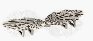 Preview: Union Knopf Schürzenschließe oval 20 mm altsilber