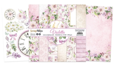 ScrapBoys Violetta 8 x 8 Inch Paper Pad
