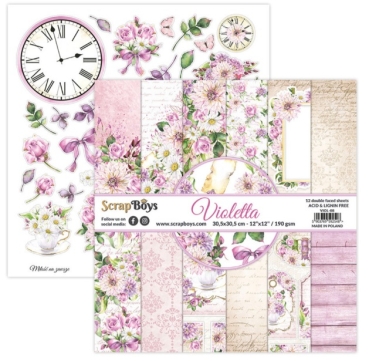 Preview: ScrapBoys Violetta 12 x 12 Inch Paper Pad