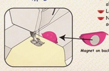 Preview: Magnetische Führungsvorrichtung für Maschinennähen schwarz
