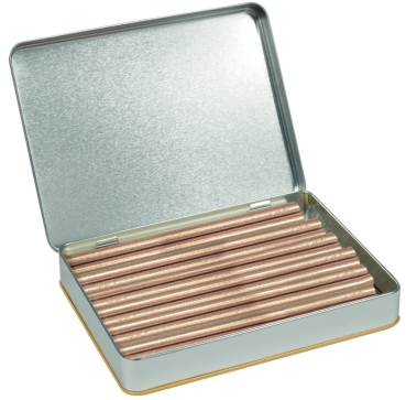 Aladine Siegelwachs Dose mit 20 Stangen 175 mm mit Durchmesser von 12 mm Glitter Pearly