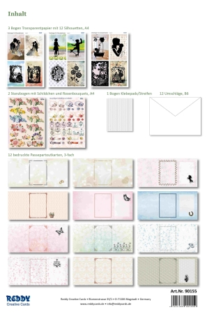 Preview: Reddy Cards Bastelset Silhouettenkarten