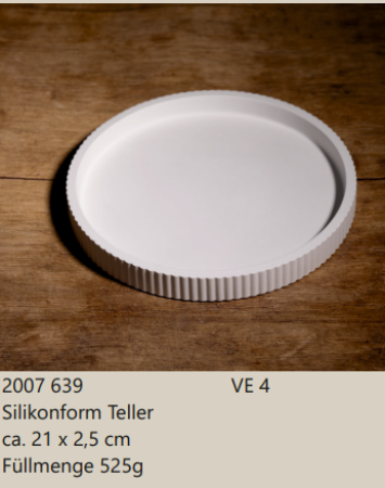 Silikonform Teller 21 x 2,5 cm