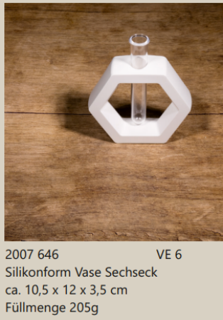 Silikonform Vase 10,5 x 12 x 3,5 cm
