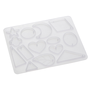 Silikonform Hänger sortiert,1 x 1,5 - 2,6 x 3,8 cm, 14 - fach