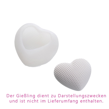 Preview: Silikonform, Herz, 5,2 x 4,5 cm, 1 - fach