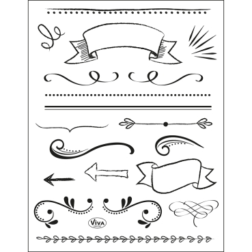 VIVA Decor Transparente Silikon-Stempel Lettering-Elemente