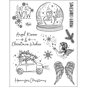 VIVA Decor Transparente Silikon-Stempel Angel Kisses