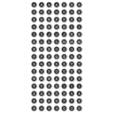 Preview: Simple Stories Simple Vintage Essentials Foam Stickers Type Keys