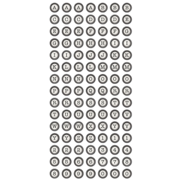 Preview: Simple Stories Simple Vintage Essentials Foam Stickers Type Keys