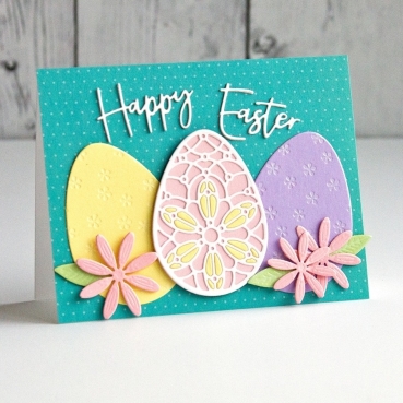 Spellbinders Forever Spring Eggs Etched Dies