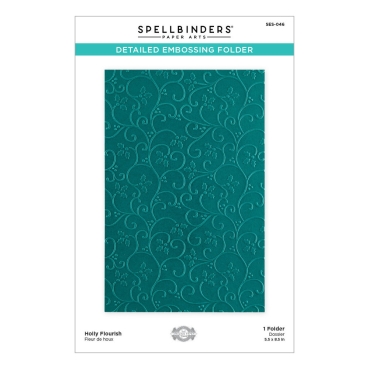 Preview: Spellbinders Holly Flourish Detailed Embossing Folder