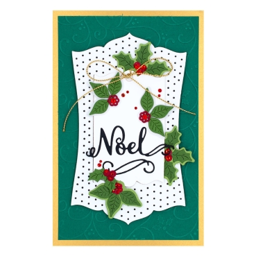 Preview: Spellbinders Holly Flourish Detailed Embossing Folder