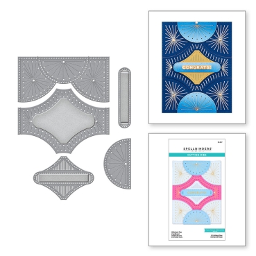 Preview: Spellbinders Stitched Fan Cardfront Etched Dies