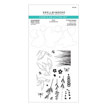 Preview: Spellbinders Hummingbird Build a Scene Stamp & Die Set