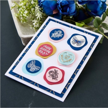 Preview: Spellbinder Wax Beads 100 Stück Pastel Blue