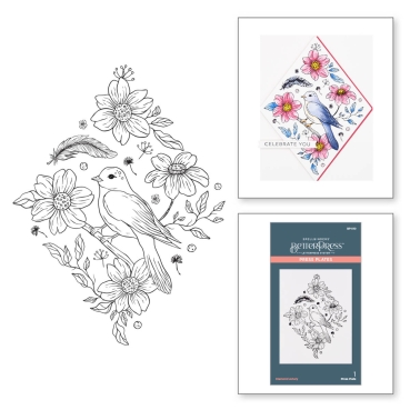 Preview: Spellbinders Diamond Aviary Press Plate
