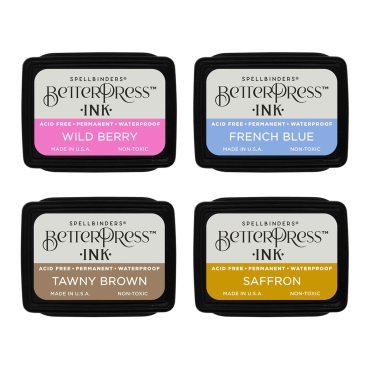 Preview: Spellbinders Better Press Ink Nature Tones Mini Set mit 4 Farben