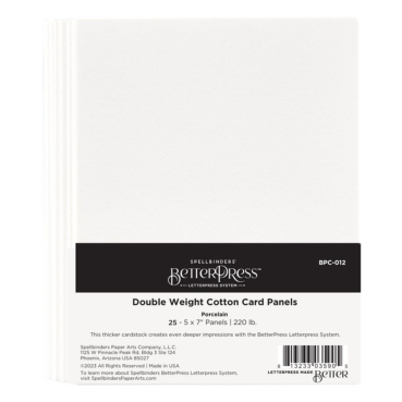 Spellbinders Better Press Double Weight Card Panel pro Blatt 5 x 7 Inch Porcelain