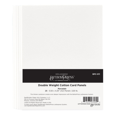 Spellbinders Better Press Double Weight Card Panel pro Blatt 4.25 x 5.5 Inch Porcelain