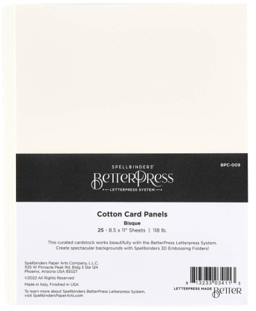 Spellbinders Better Press Cotton 8 1/2 x 11 Inch Sheets pro Blatt Bisque