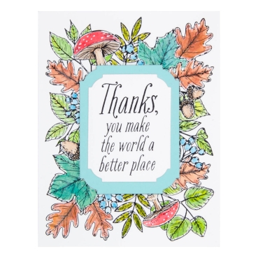 Preview: Spellbinder Autumn Press Thanks Frame Press Plate