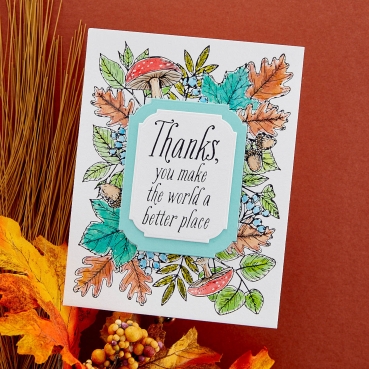 Spellbinder Autumn Press Thanks Frame Press Plate