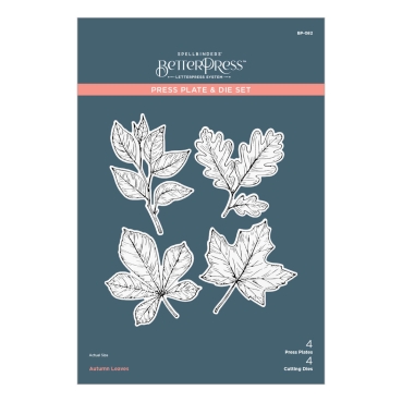Preview: Spellbinder Autumn Leaves Press Plate & Die Set