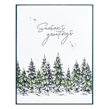 Preview: Spellbinder Seasons Greetings Evergreens Press Plate & Cutting Die