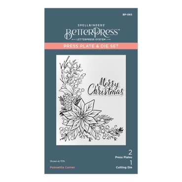 Preview: Spellbinder Poinsetta Corner Press Plate & Die Set