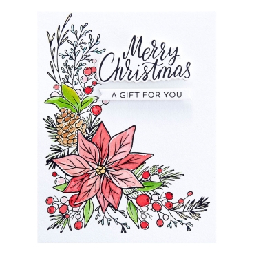 Preview: Spellbinder Poinsetta Corner Press Plate & Die Set