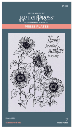 Preview: Spellbinders Sunflower Field Press Plate