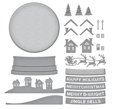 Preview: Spellbinders Simon's Snow Globe Etched Dies