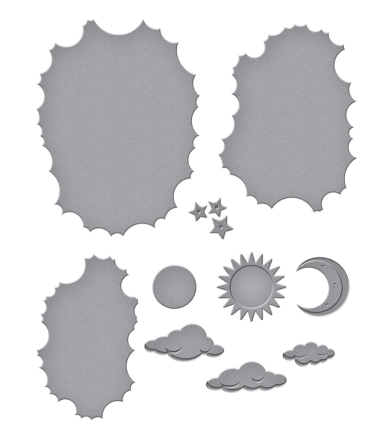 Spellbinders Tunnel Clouds Etched Dies