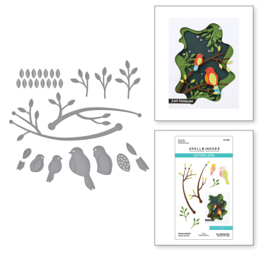 Preview: Spellbinders Perched Birds Etched Dies