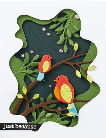 Preview: Spellbinders Perched Birds Etched Dies