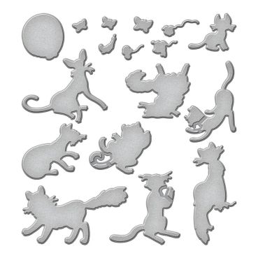 Spellbinders Etched Dies Purrfect Cats
