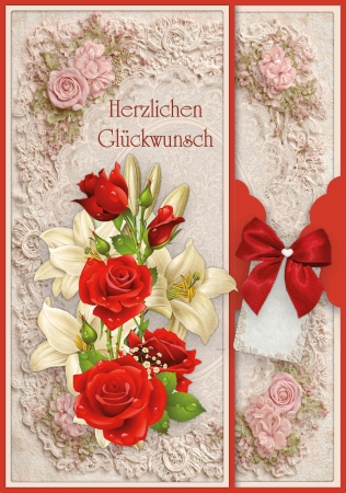Preview: Reddy Cards Spitzenkarten im Vintage-Look